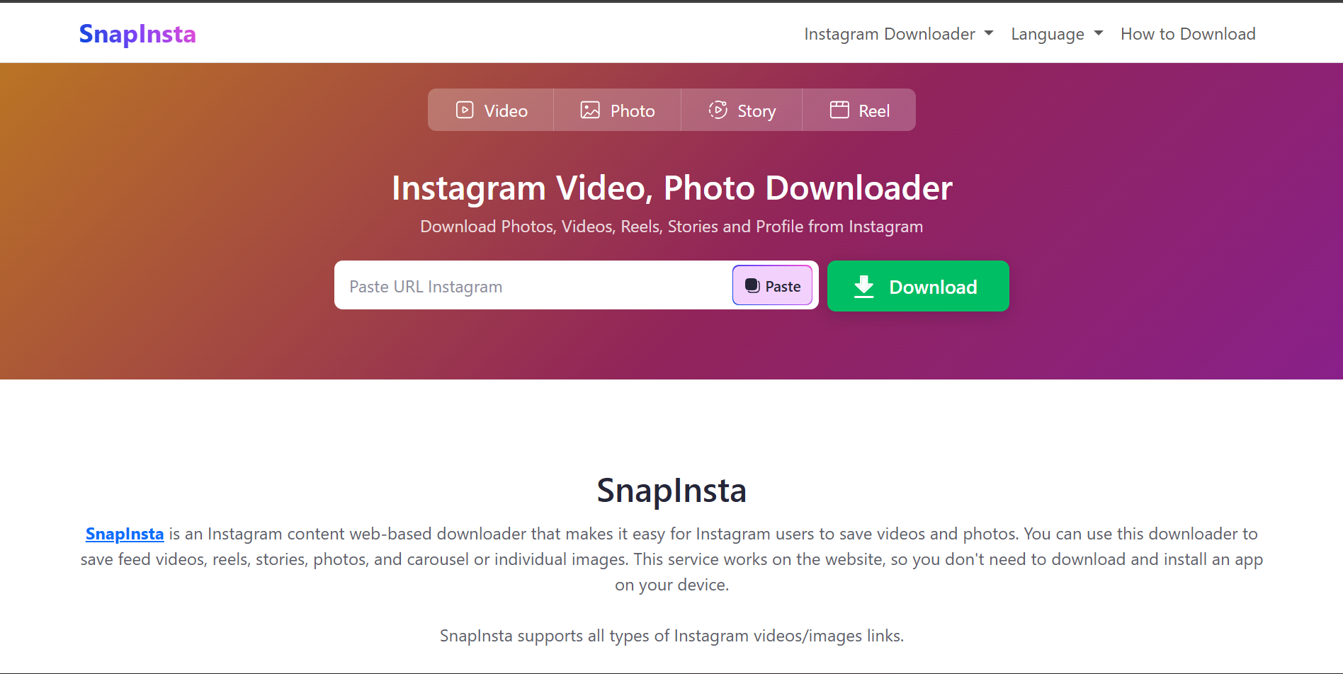 SnapInsta: Unduh Foto Instagram Kualitas Tinggi